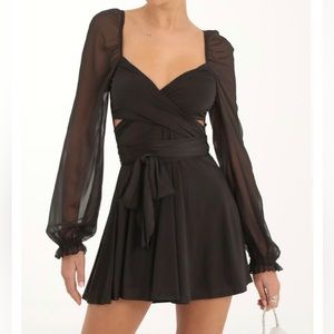 Lucy in the Sky Puff Chiffon Wrap Dress